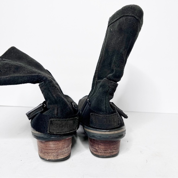 Sorel Slimshortie Waterproof Boot Black Leather Suede Winter Shoes Snow Size 7 - Picture 7 of 7